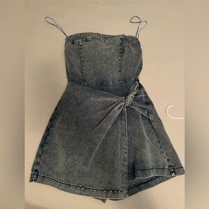 Pink Lilly denim romper